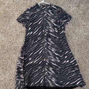 Torrid Black and Pink Animal Print Mini Dress